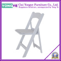 White PP Plastic Resin Folding Chair with Pad